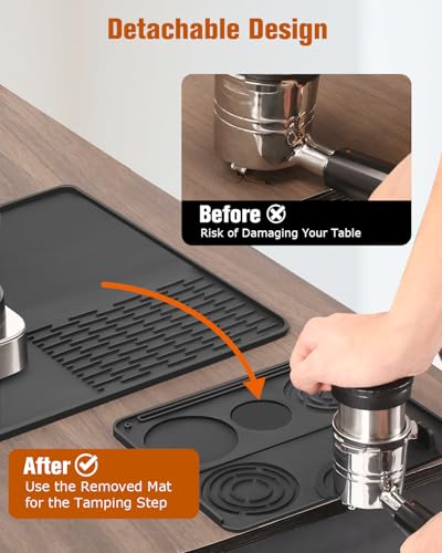 Silicone Coffee Maker Mat for Ninja Luxe Espresso Coffee Machine ES601