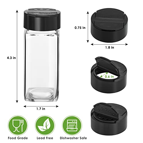 12 Pack Glass Spice Jars with Labels