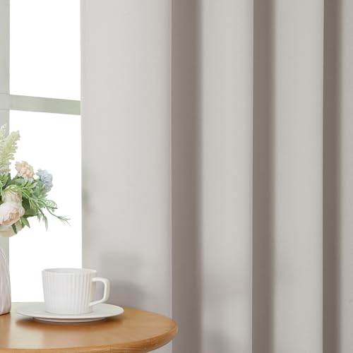 Blackout Curtains 108 Inch Length 2 Panels Set (Natural / 52"W x 108"L (Pack of 2))