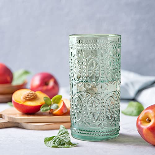 Green Drinking Glasses (Green / 4Pack 12oz)