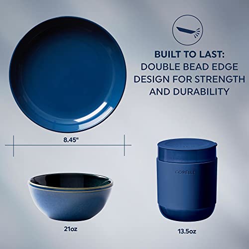 Stoneware Dinnerware Set (16 PIECE SET / Navy)