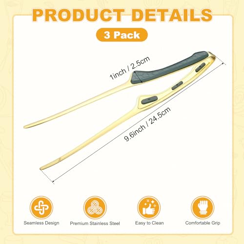 3 Pack Grill Tongs (Green)