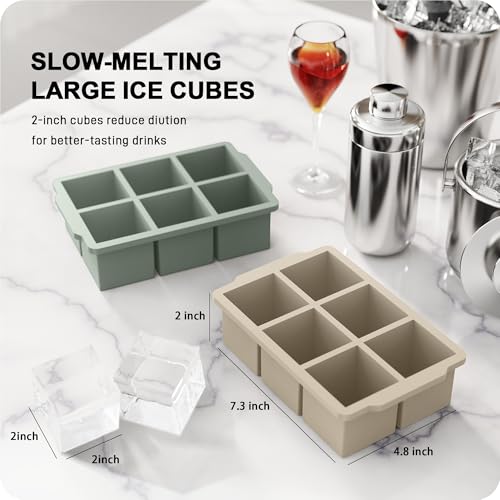3 Pack Large Ice Cube Molds (Set 2)