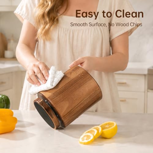 Wooden Utensil Holder (Natural / 1 Compartment)