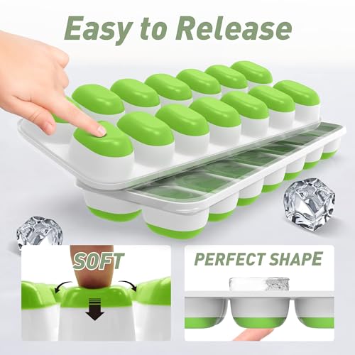 2 Pack Ice Cube Tray (Green / Ice Cube Tray 2 Pack)