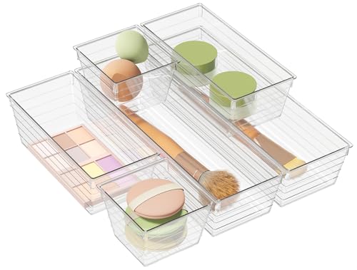 6 Pack Clear Drawer Organizer (6 PACK)