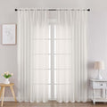 Ivory Sheer Curtains 78 Inches Long 2 Panels (Ivory / 42"W x 78"L (Pack of 2))