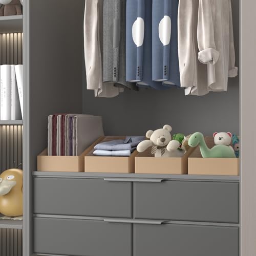 Corrugated Cardboard Storage Bins (12x6x4.5 inch / Brown)