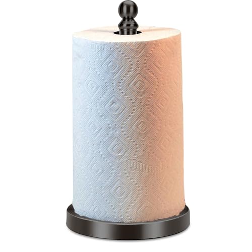 Black Paper Towel Holder Countertop (Black)