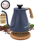 37oz Gooseneck Pour Over Coffee Kettle (Blue / 1.2 Quarts)