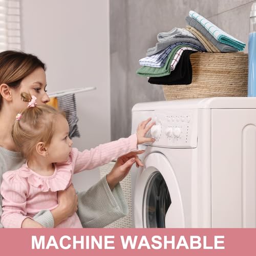 Large Premium Cotton Kitchen Towels 16"x 28" (Pink / 16" X 28" - 12 Pack)