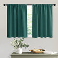 Short Hunter Green Blackout Curtains for Small Bedroom Window Cafe (Hunter Green / 42"W x 36"L (Pack of 2))
