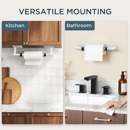 Paper Towel Holder Under Cabinet (White)