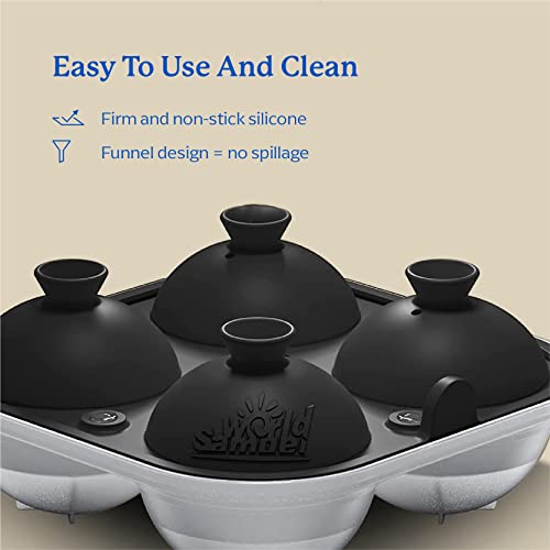 Large Silicone Premium Ice Trays (Black / 4 Sphere/6 Cube)