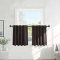 Blackout Curtains Short (Brown / 42"W x 30"L (Pack of 2))