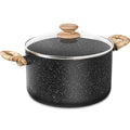 6 Quart Stock Pot with Lid (Black / 6 Quarts)