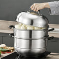 Steamer Pot for Cooking 11 inch Steam Pots with Lid 2 (11 Inch)