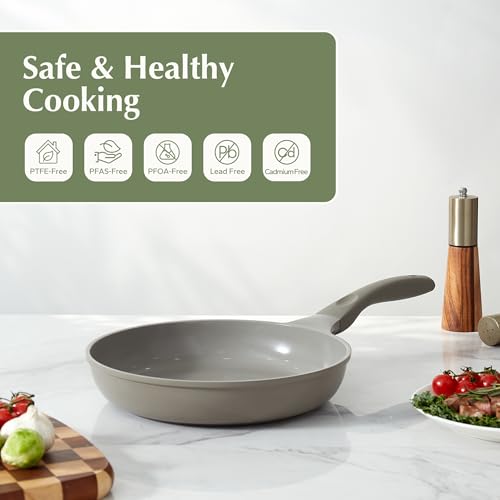 Nonstick Frying Pan Skillet (Gray / 9.5inch Frying Pan)