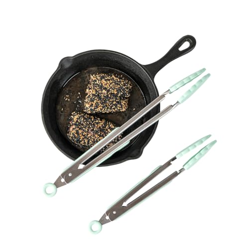 Teal Stainless Steel Kitchen Tong Set (Set / Teal)