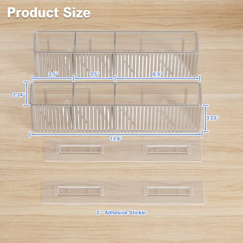 2 Pack Adhesive Cabinet Door Organizer (Clear / 2 Pack)