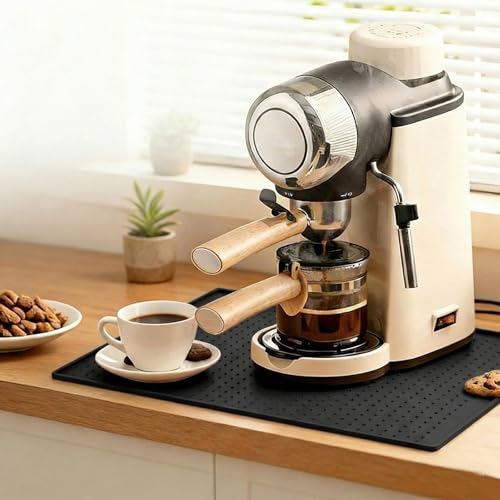 Coffee Mat with Raised Edges (Black / 10" x 14")