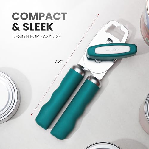 Manual Can Opener Heavy Duty Patented Stainless Steel (Emerald / Comfy Grip)