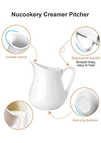 2 Pack 8 Oz Creamer with Handle (8 Ounces, Set/2)