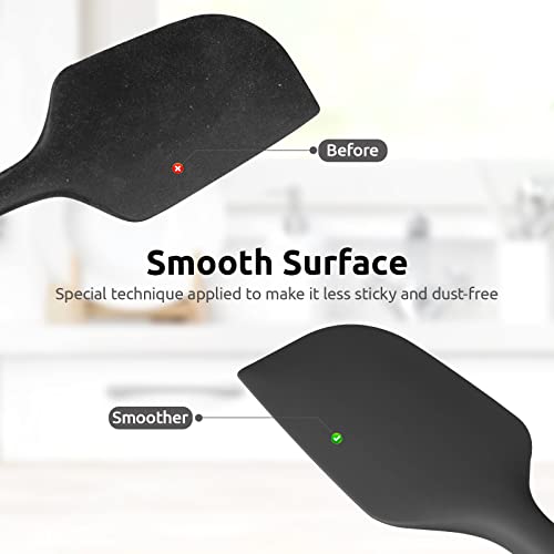 Silicone Large Spatula (Black / 11.4in)