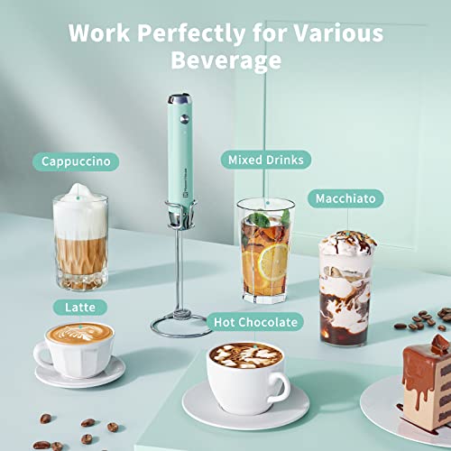 LunaFro Rechargeable Milk Frother (Blue)