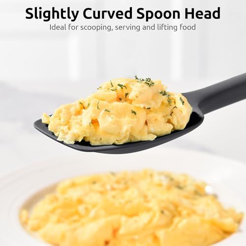 14" Long Silicone Spoonula (Black / 14.17in (spoon spatula))