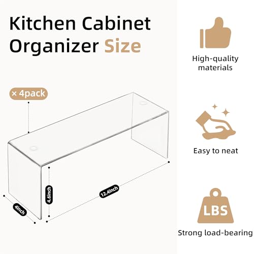 Cabinet Shelf Organizer (4 Pack)
