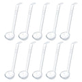 10 Pcs 1 Oz Small Ladle 7.87 Inches Mini Ladles for Serving Sauce (Transparent Color)