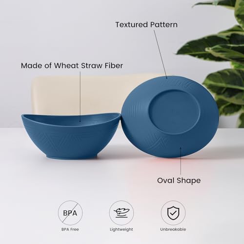 Wheat Straw Bowl 26 OZ (Blue / 26 oz)