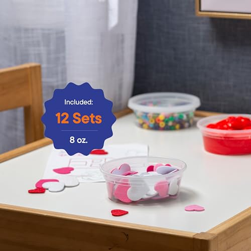 60 Sets] Plastic Deli Food Storage Containers with Airtight Lids Combo Set (60 Pack, 8/16/32 oz)