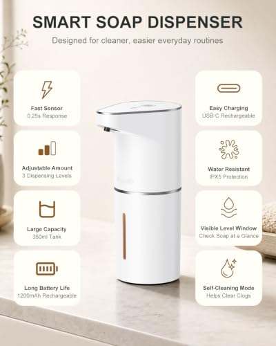 Automatic Liquid Soap Dispenser (White / Gel)
