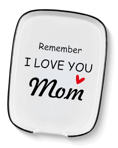 Remember I Love You Mom Gift Ceramic Spoon Rest for Stove Top (I love you mom)