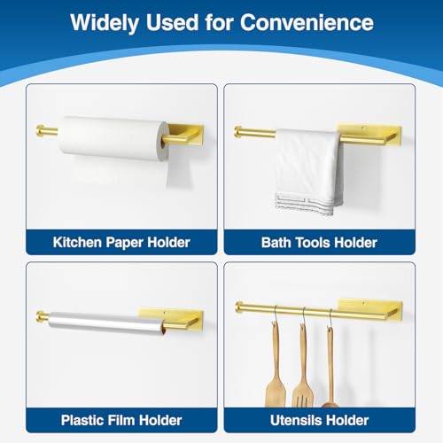 Paper Towel Holder Under Cabinet (Gold)