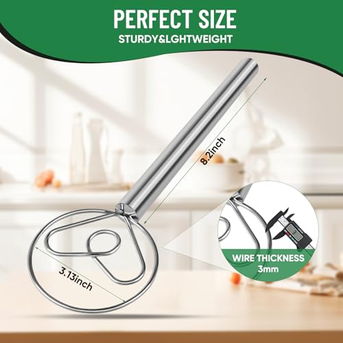 Danish Dough Whisk Stainless Steel for Sourdough Bread Baking (BXG-XX-Whisk-Agttete)