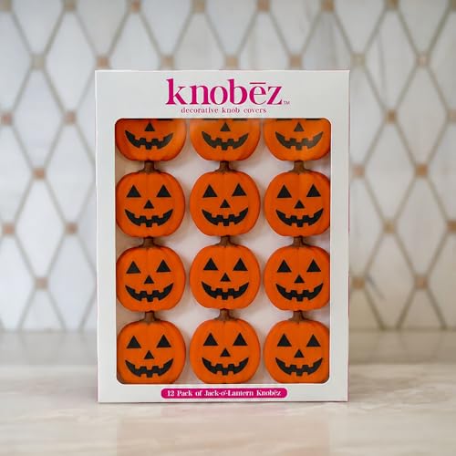 12pk Jack o Lantern Decorative Knob Covers for Halloween Decor (Jack O Lantern)