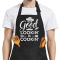 Funny Apron for Men BBQ Kitchen Cooking Mens Aprons with Pockets Birthday Christmas (Cooking Lover 1)
