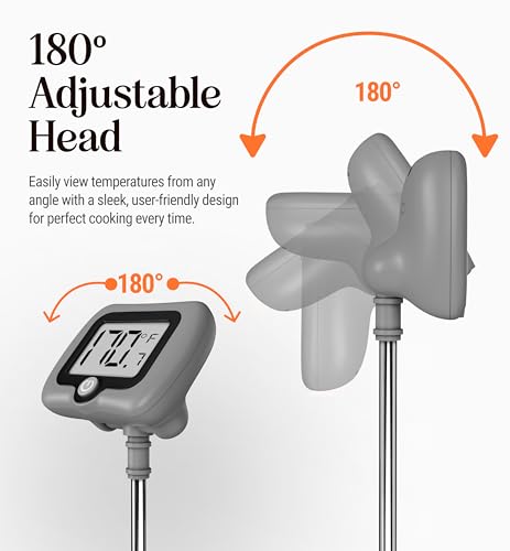 Digital Candy Thermometer with Pot Clip (Gray)