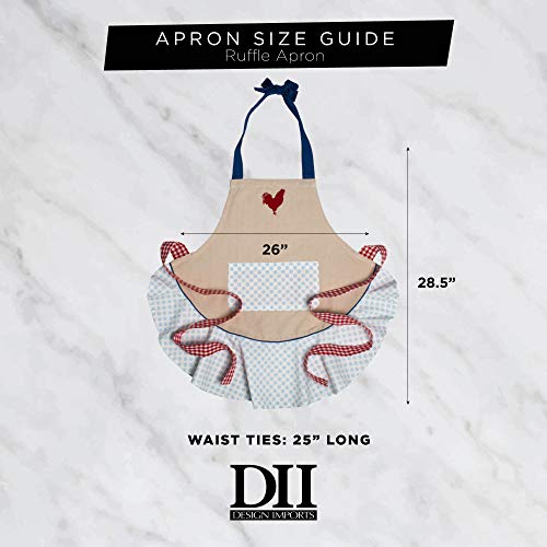 Women's Spring & Summer Apron Collection Adjustable (Red Rooster)
