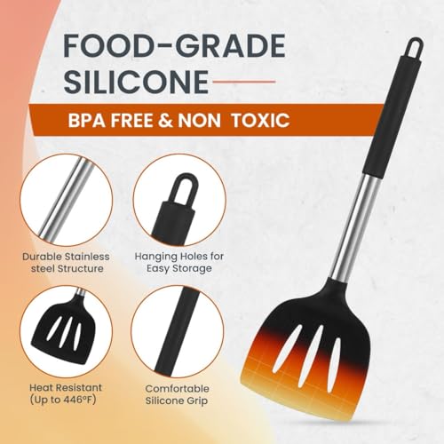 40PCs Silicone Cooking Utensils Set 446℉ Heat Resistance