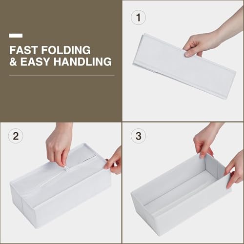 Drawer Organizer Clothes (White / 24 Pack)