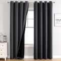 100% Blackout Curtains for Bedroom 84 Inches Long 2 Panels Set (52"W x 84"L (Pack of 2) / Dark Grey)
