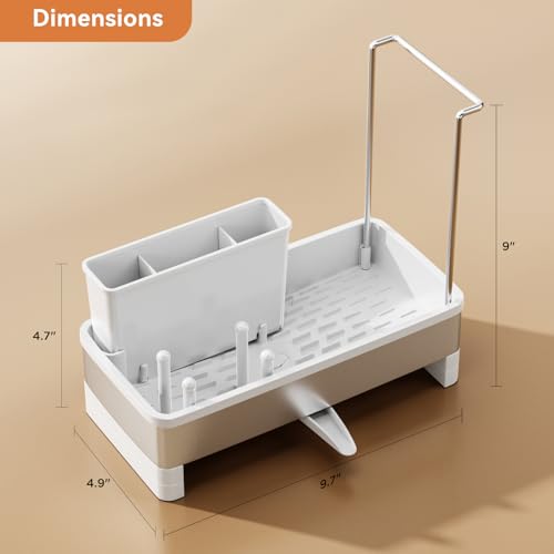 Sponge Holder for Kitchen Sink (White)