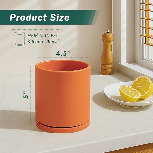 2 Pack 360° Rotating Utensil Holders (Pumpkin / 5")