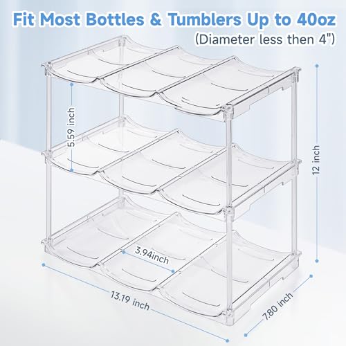 Stackable Water Bottle Organizer for Stanley 40 oz Tumbler (SPO-JM-3Pack)