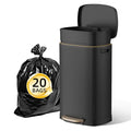 13 Gallon Kitchen Trash Can with Lid (Black / 13 Gallon)