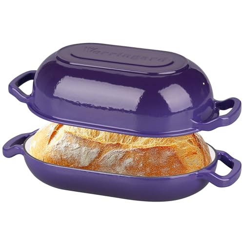 Enameled Cast Iron Sourdough Bread Oven (5 QT / Purple)